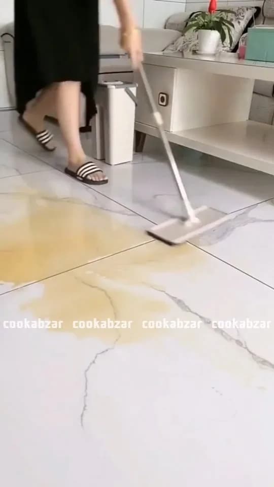تی تبلتی مجیک ماپ پرو magic mop pro، رنگ سفید و نقرهای، جنس پلاستیک و فلز، تی زمینشویی تخت