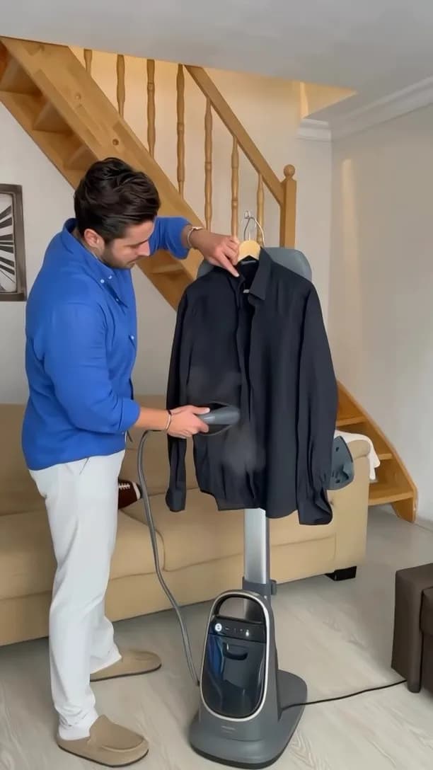 بخارگر ایستاده فیلیپس، رنگ خاکستری، جنس پلاستیک و فلز، مخزن دار