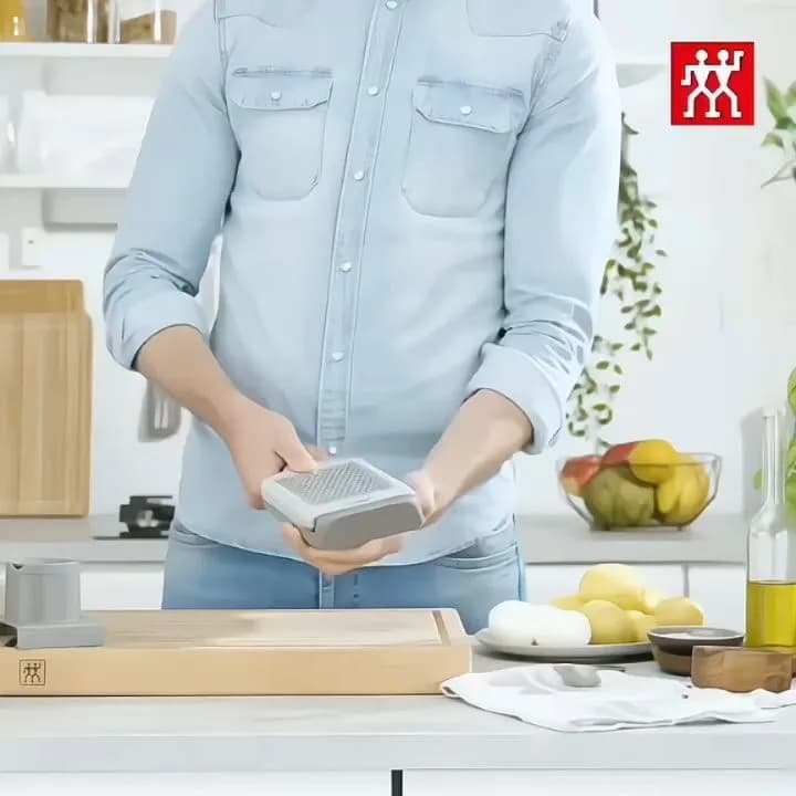 ست رنده با محافظ دست Z-Cut Zwilling، رنگ خاکستری، جنس استیل و پلاستیک، دستی، ظرفدار