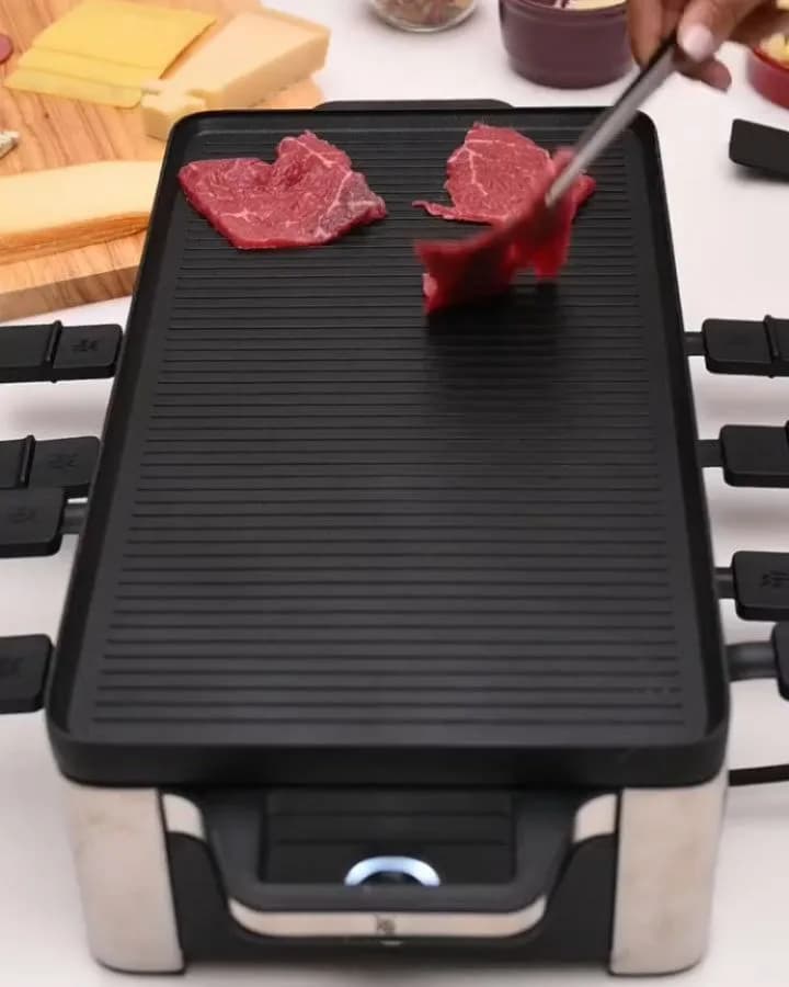 گریل باربیکیو LONO Raclette WMF، رنگ مشکی، جنس فلز، رومیزی برقی