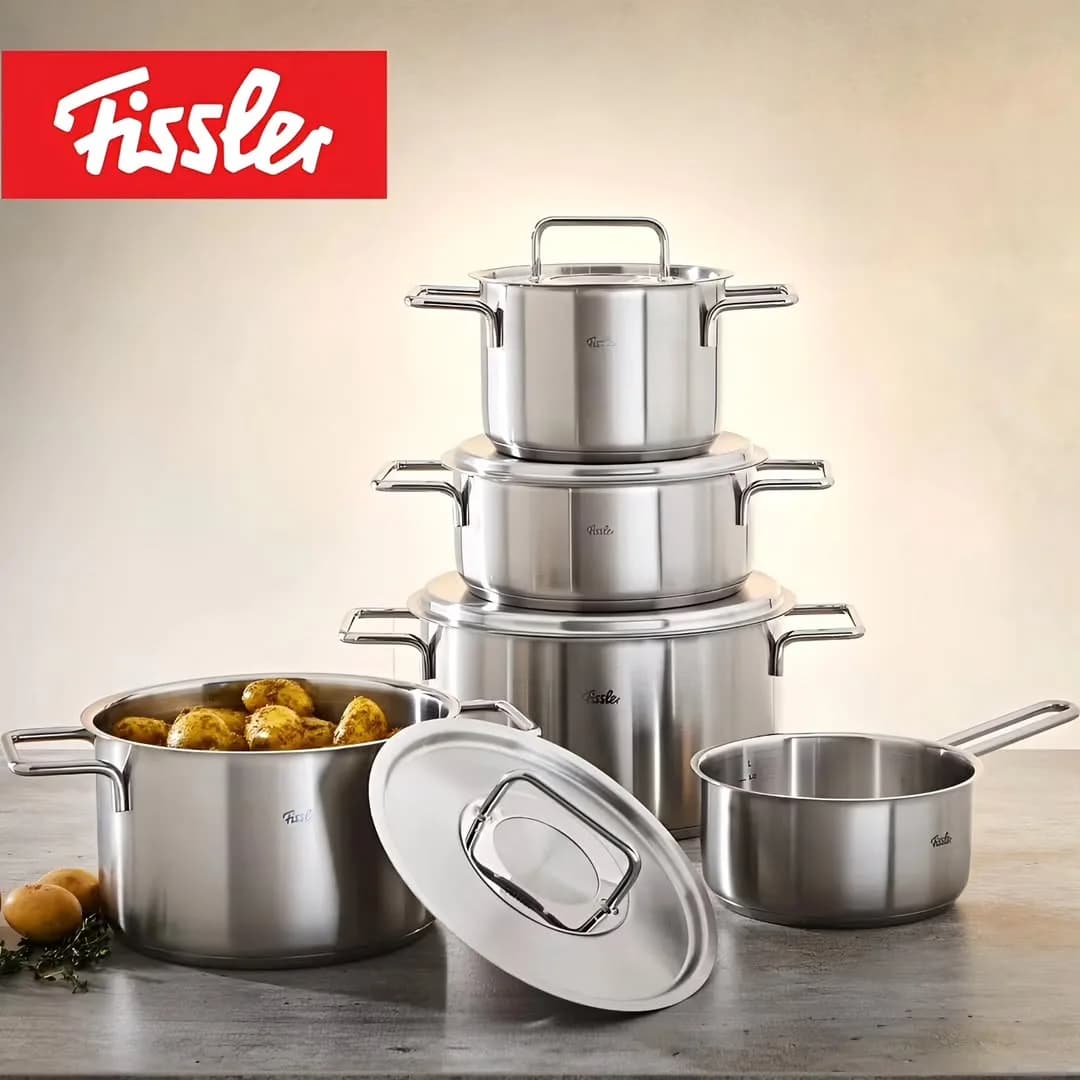 سرویس قابلمه استیل ۹ پارچه Pure Fissler