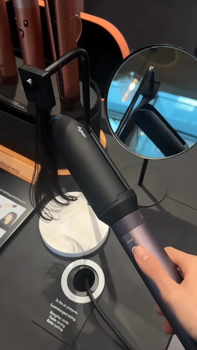 مالتی‌استایلر مو Airwrap Co-anda2X HS09 Dyson، رنگ مشکی و بنفش، جنس پلاستیک و فلز، استوانه‌ای، سیم‌دار