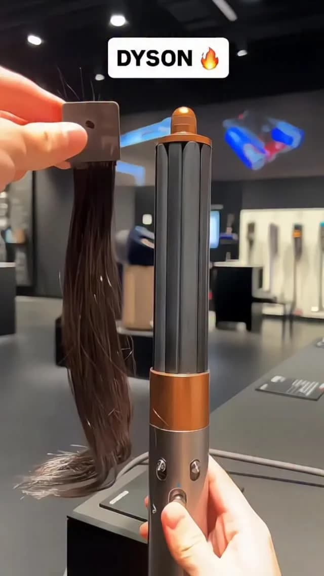 حالتدهنده مو ایررپ Dyson، رنگ خاکستری و مسی، جنس پلاستیک و فلز، استوانهای، برقی