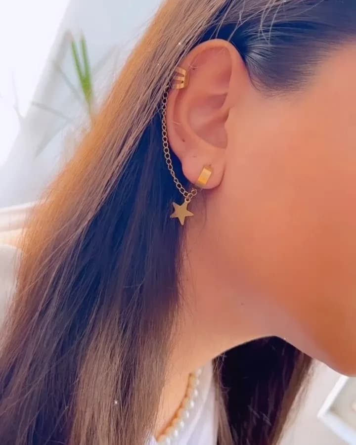 گوشواره زنجیری کلیپسی