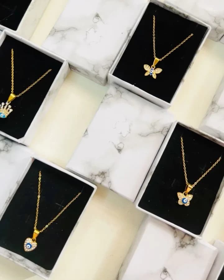 گردنبند طرح چشم نظر