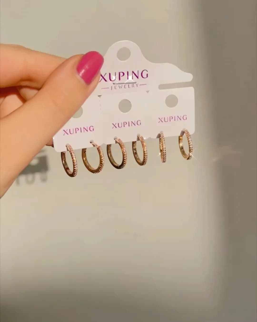 گوشواره حلقه ای طرح طلا ژووپینگ