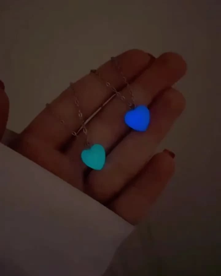 گردنبند قلب سنگی شبتاب