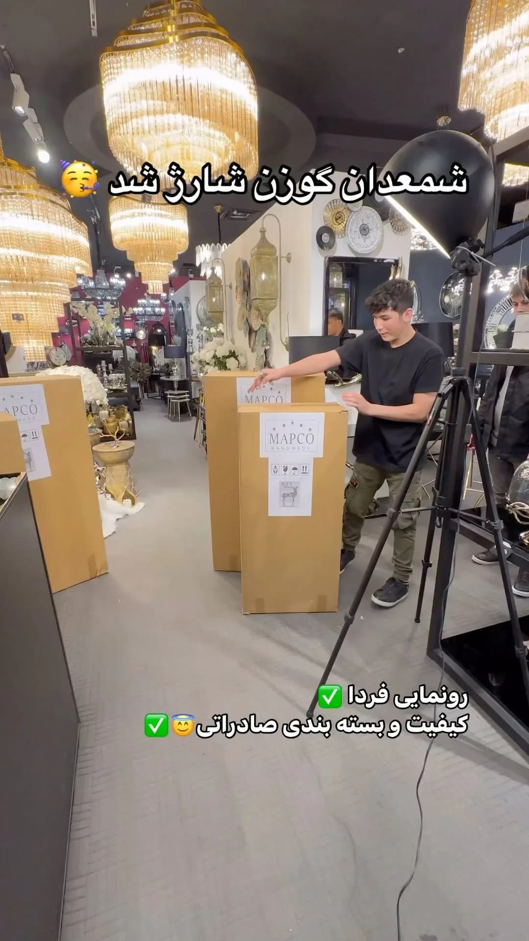شمعدان گوزن آلومینیومی ۱۰۳ سانت مپکو