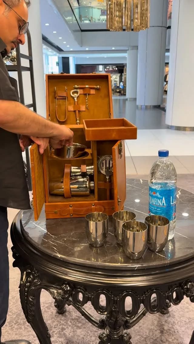 ست کوکتل در باکس چرمی
