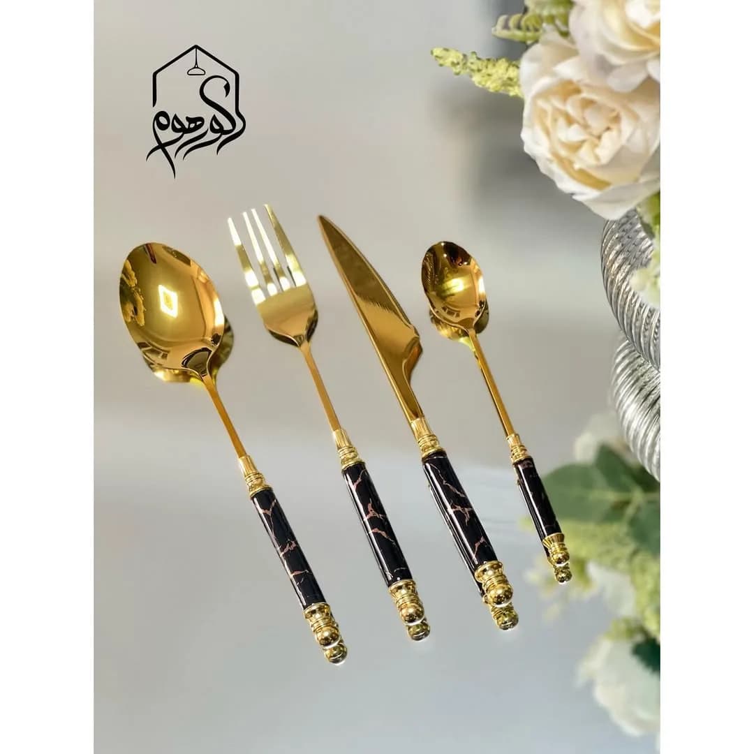 سرویس قاشق و چنگال ۲۴ پارچه طرح ماربل