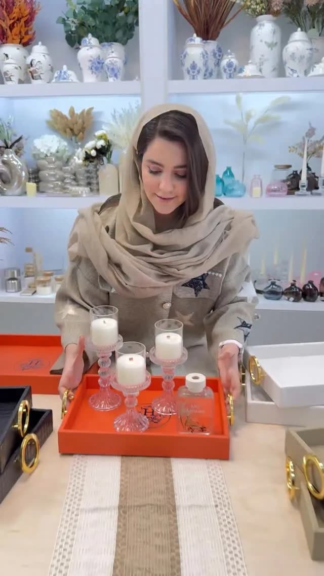 سینی چرمی دکوری