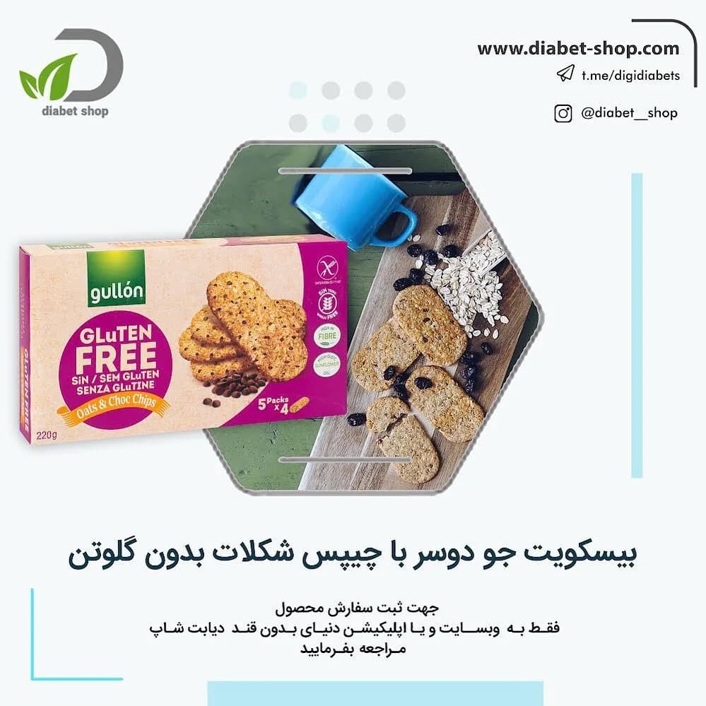 بیسکویت جو دوسر بدون گلوتن گولون
