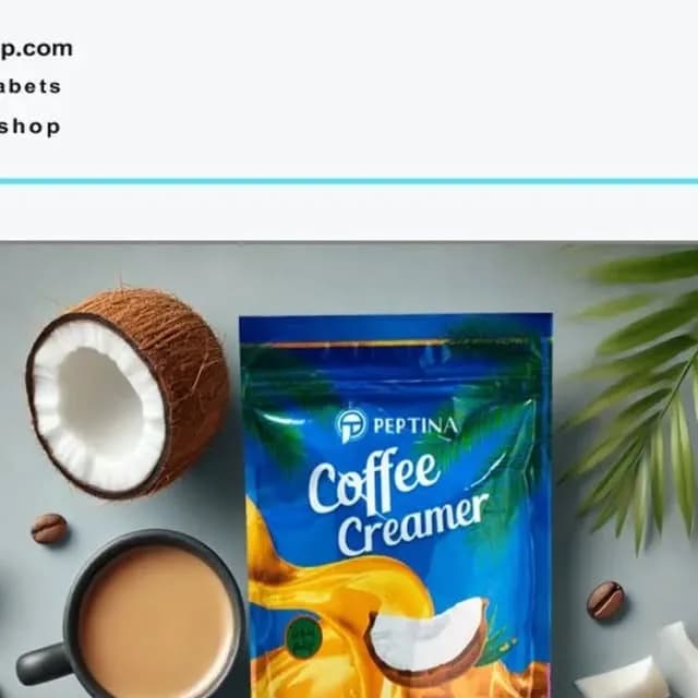 کریمر بدون قند شیر نارگیل پپتینا