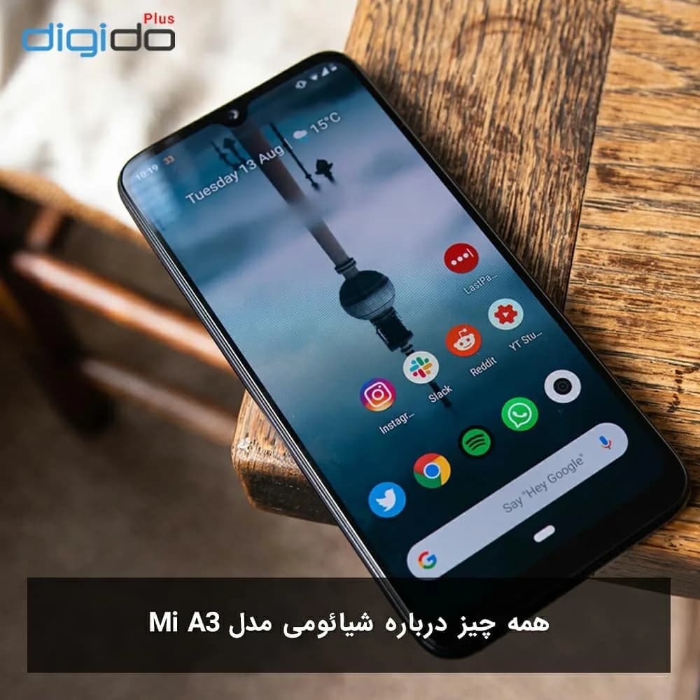 گوشی شیائومی Mi A3، رنگ مشکی، صفحه لمسی