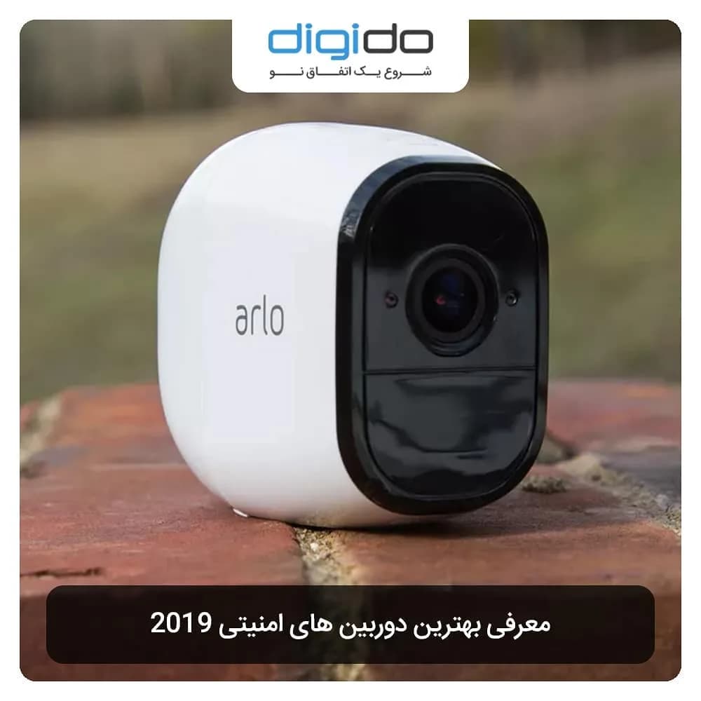 دوربین امنیتی Arlo Pro 3، رنگ سفید و سیاه، جنس پلاستیک، دوربین مداربسته بیسیم