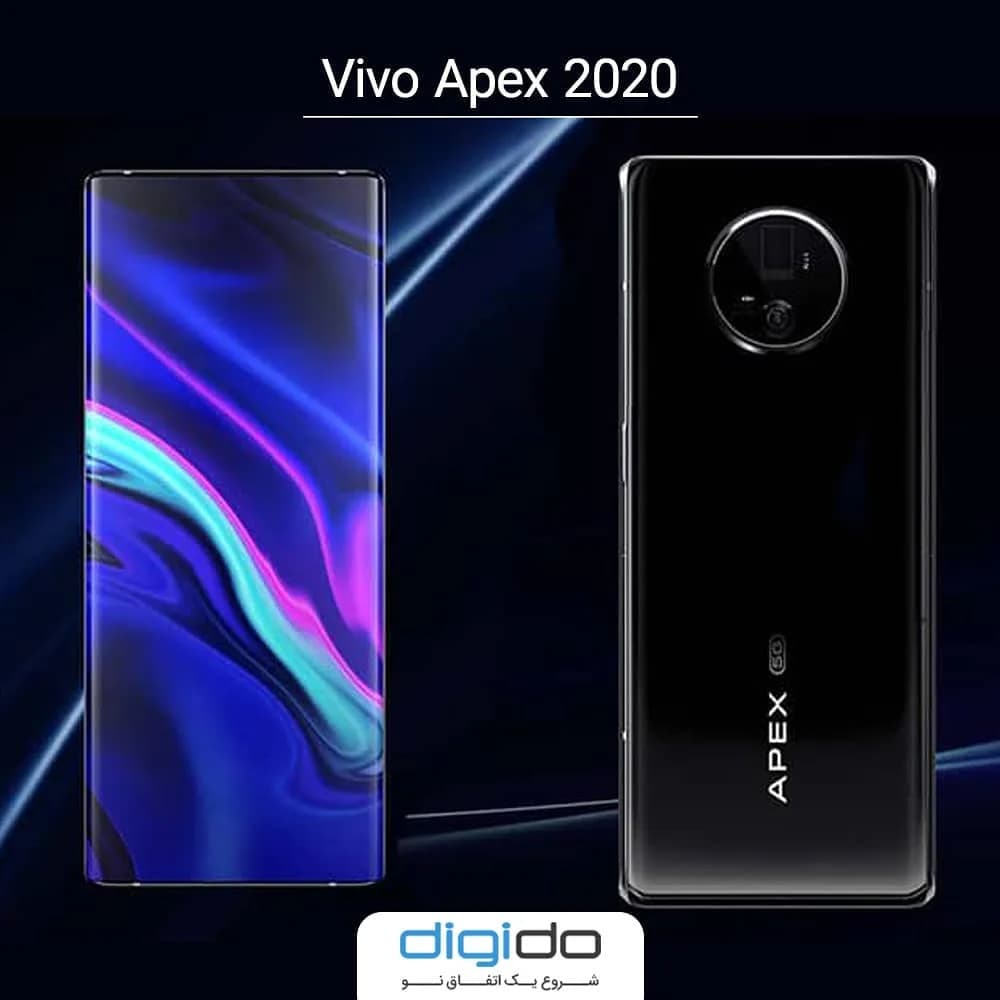 گوشی ویوو Apex 2020، رنگ مشکی، جنس شیشه و فلز، لمسی، دوربین دایرهای