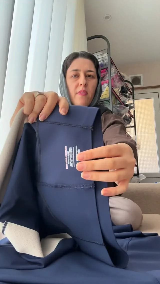 لگ ورزشی زنانه (طرح ۲)، رنگ سرمه‌ای، جذب، کمر بلند