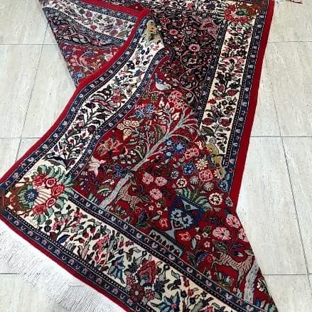 قالیچه اراک رنگ گیاهی ریزباف