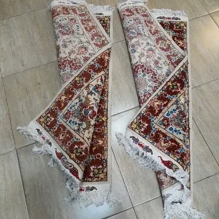 جفت قالیچه ذرعچارک تبریز کف ابریشم