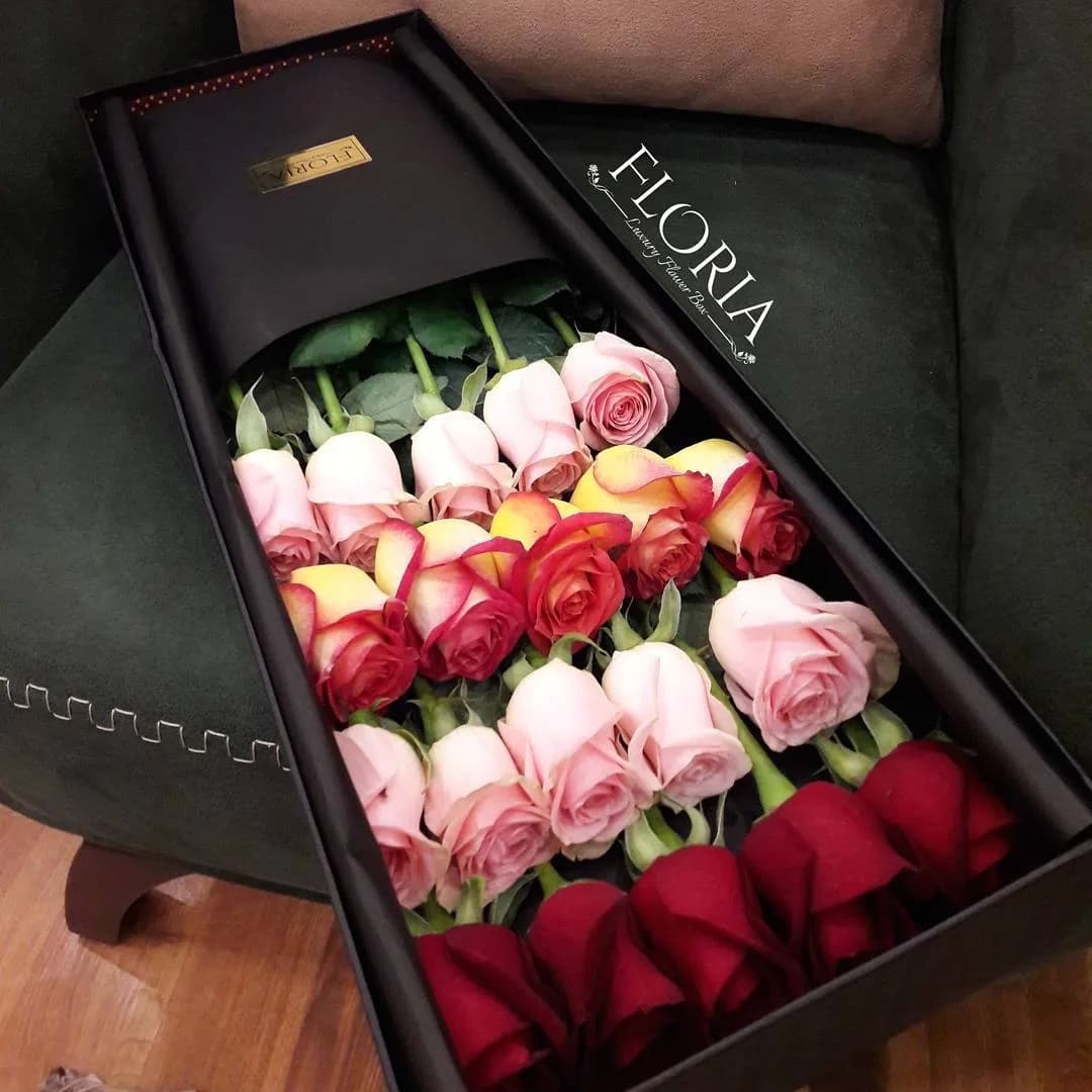 باکس گل، رنگ قرمز و صورتی