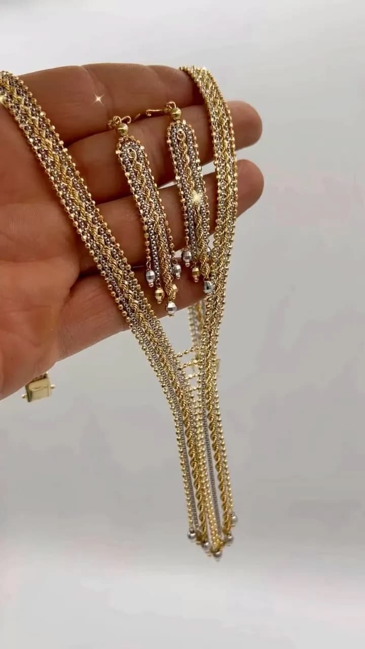 گردنبند و گوشواره سوئیس گلد