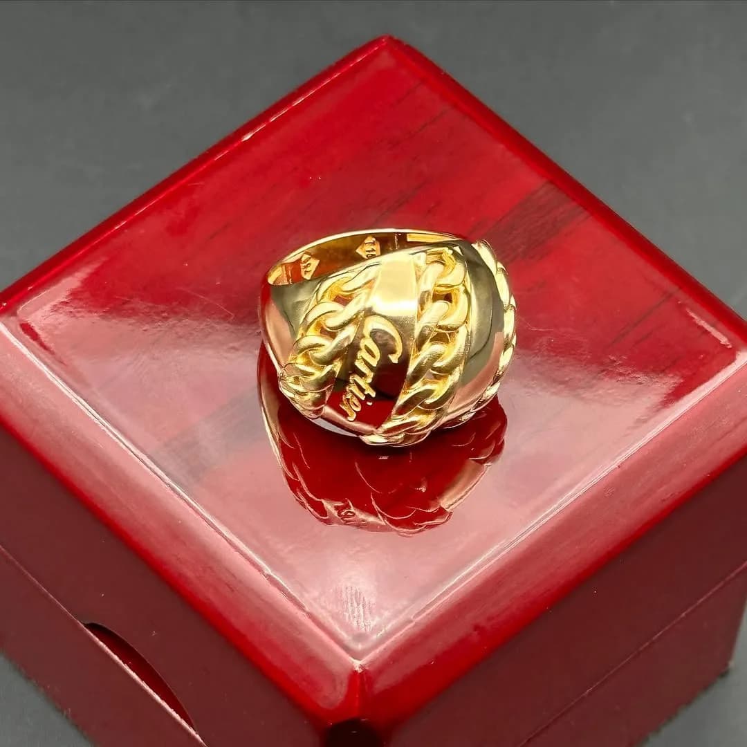 انگشتر طلا کارتیر Cartier، رنگ طلایی، انگشتر درشت کارتیه