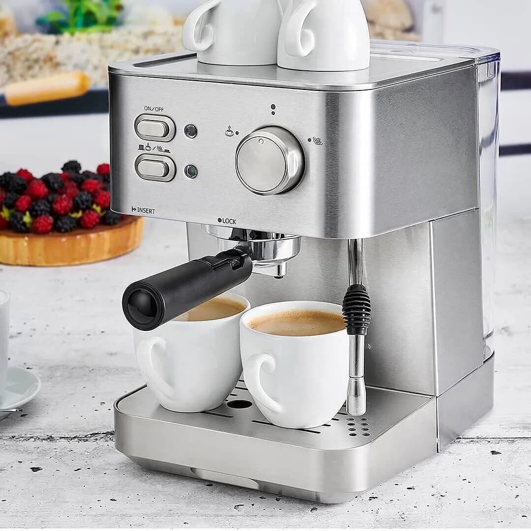 اسپرسوساز و کاپوچینوساز PC-ES 110 ProfiCook، رنگ نقرهای و مشکی، جنس فلز و پلاستیک، خانگی