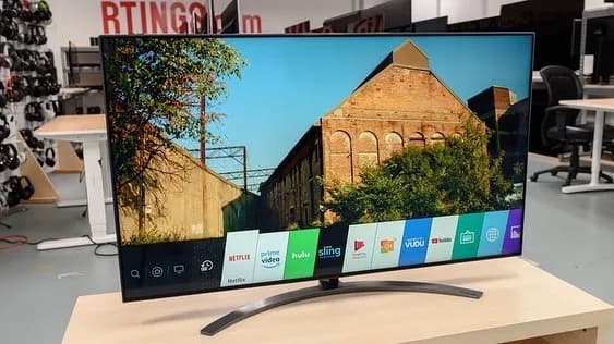 تلویزیون ال جی سری ۹ 4K، رنگ مشکی، جنس پلاستیک و شیشه، السیدی