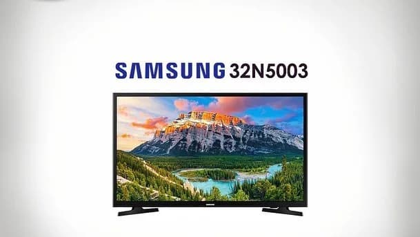 تلویزیون سامسونگ N5003 ۳۲ اینچ، رنگ مشکی، جنس پلاستیک، مستطیلی پایه رومیزی