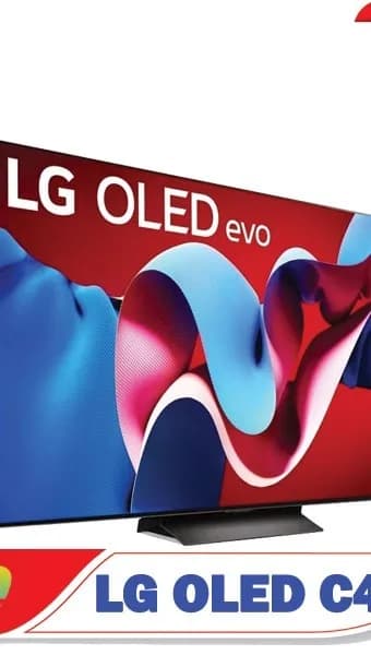 تلویزیون OLED evo مدل C4 الجی، رنگ مشکی، جنس شیشه و پلاستیک، تخت