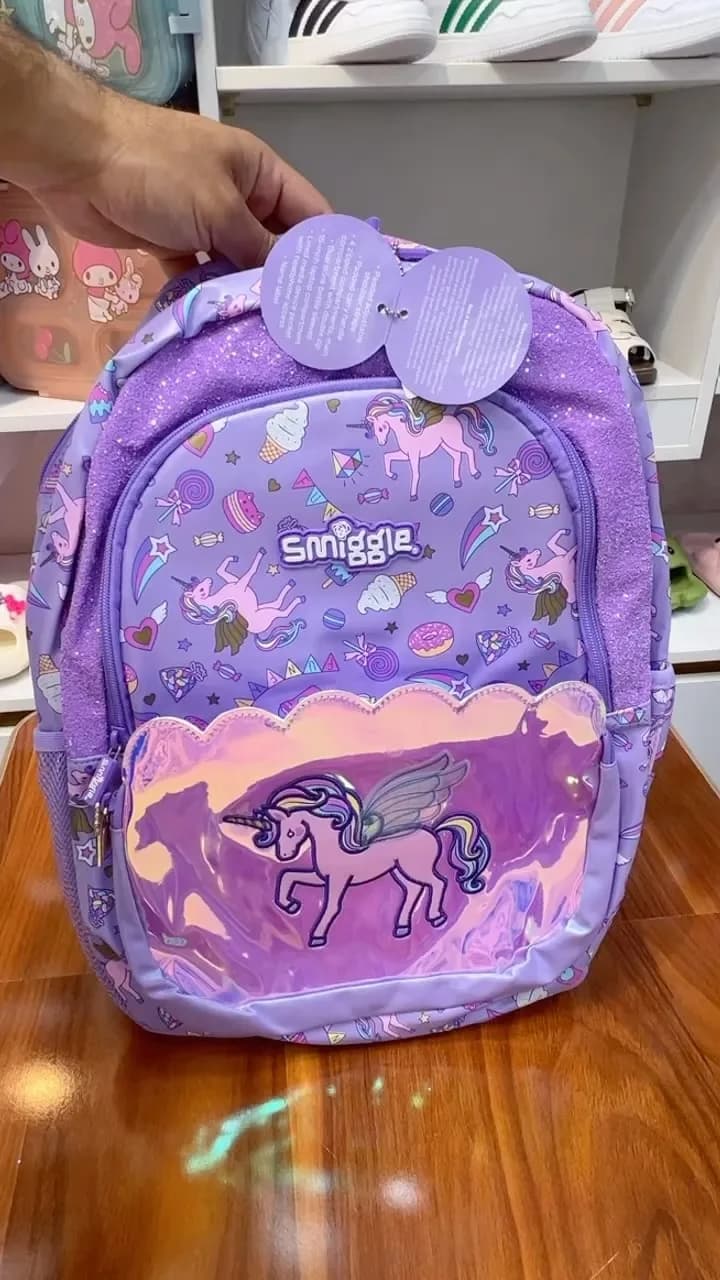 کوله پشتی اسمیگل Smiggle، رنگ بنفش، طرح شخصیت کارتونی