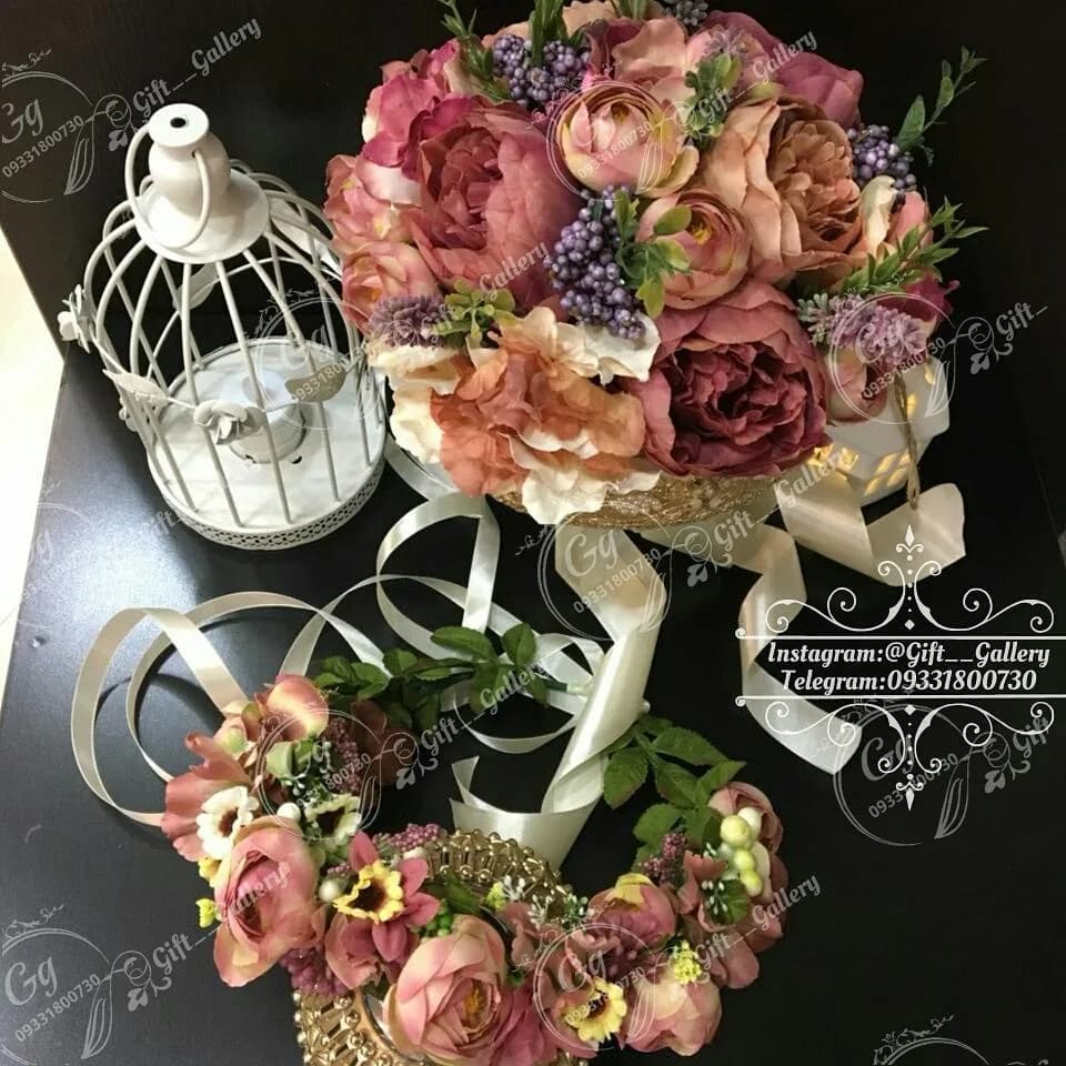 پایه گل گیپور با گل ترکیبی
