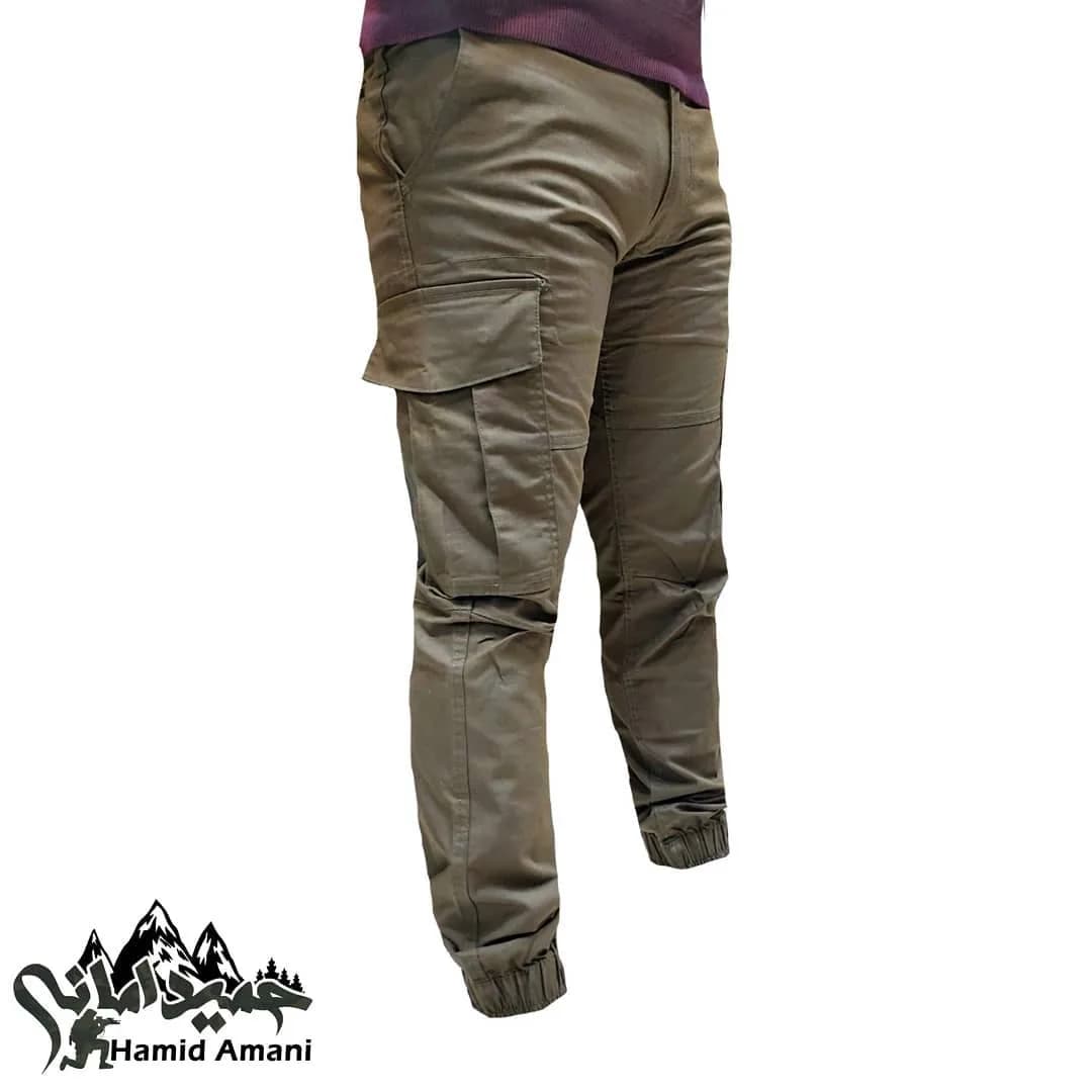 شلوار شش جیب دمپا کش Jack & Jones، رنگ زیتونی، جذب