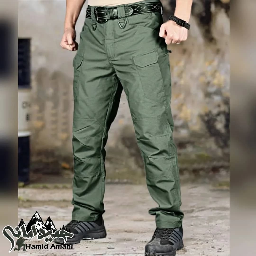 شلوار جیب کج تاکتیکال ۵.۱۱ 5.11، رنگ سبز زیتونی، جنس کتان، راحت، جیبدار