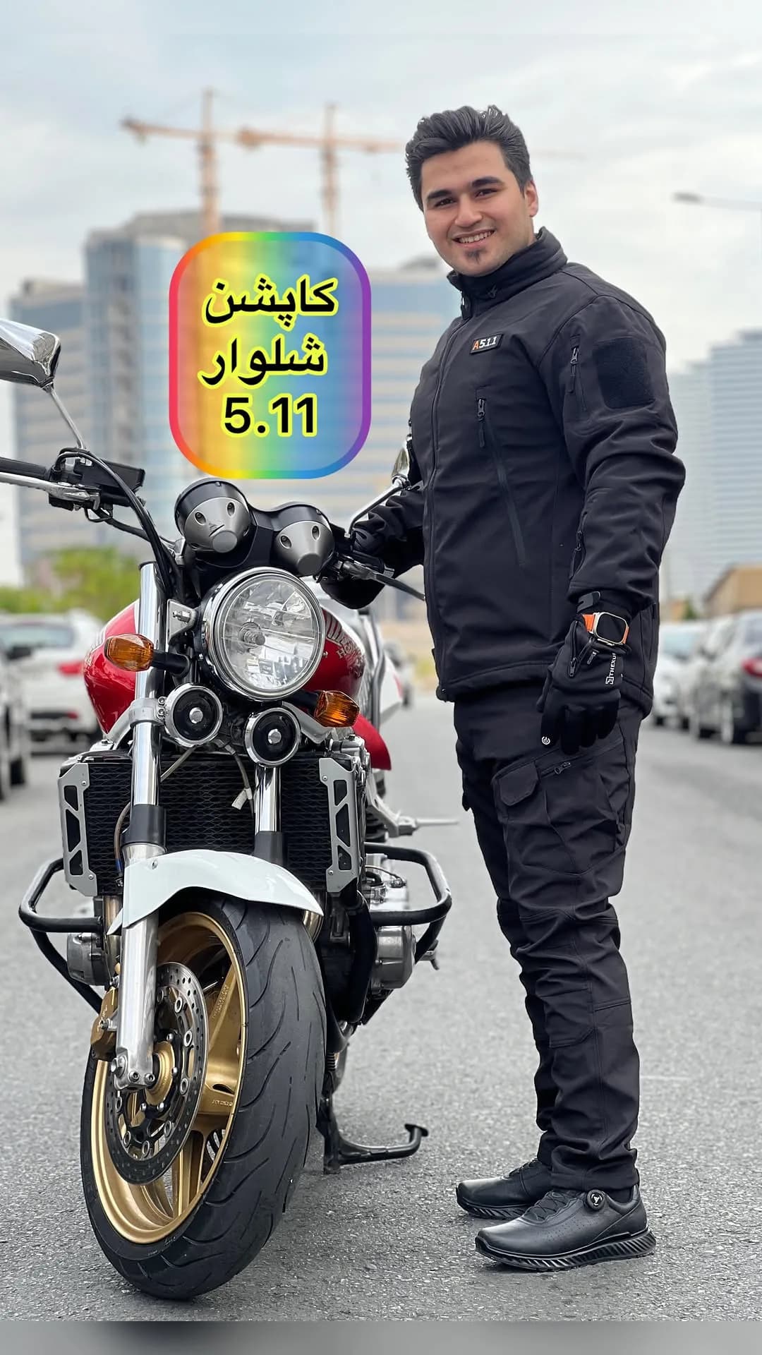 ست کاپشن و شلوار ضدآب، رنگ مشکی، کاپشن و شلوار مردانه