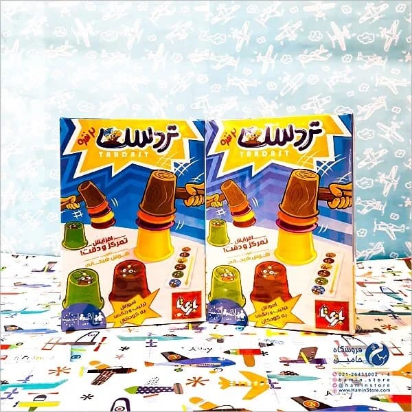 بازی فکری تردست — رنگ زرد — نمای بسته‌بندی — تردست