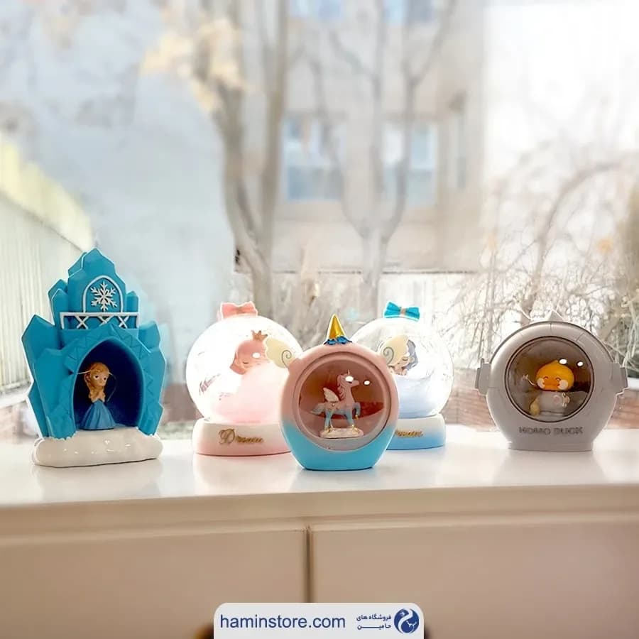 گوی تزئینی چراغدار — نمای چندکالا — چراغدار