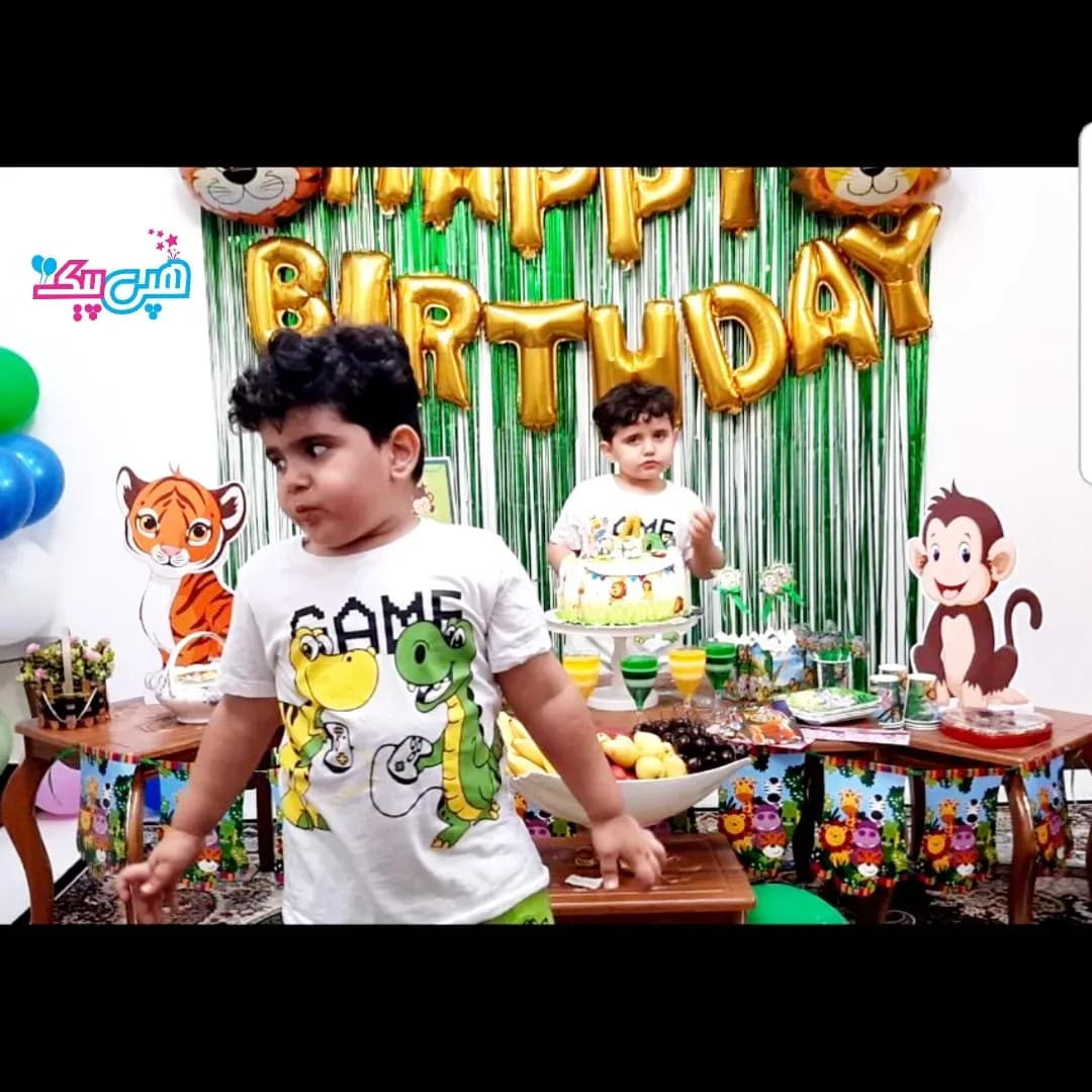 تم تولد جنگل، رنگ سبز و طلایی، طرح شخصیت کارتونی، تم جنگل