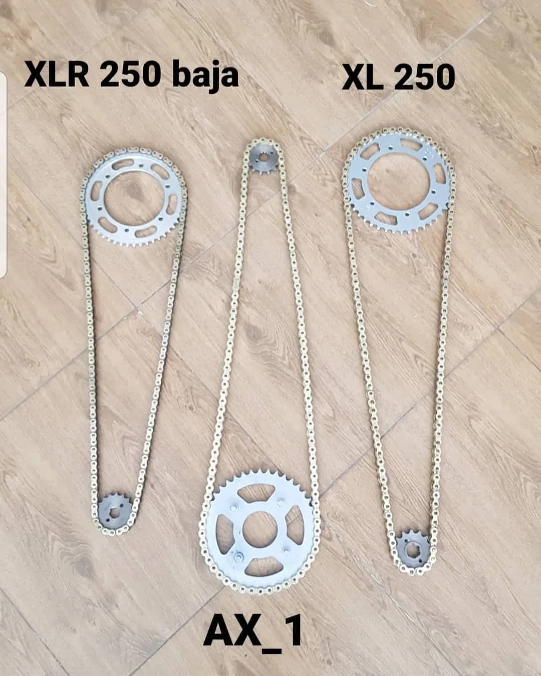 ست دنده زنجیر XL 250، رنگ نقرهای و طلایی، جنس فلز، دندانهدار