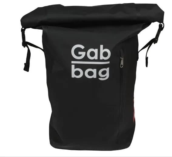 کوله ضدآب ۳۵ لیتری Gab Bag، رنگ مشکی و سفید، مدل کیسهای، دوشی