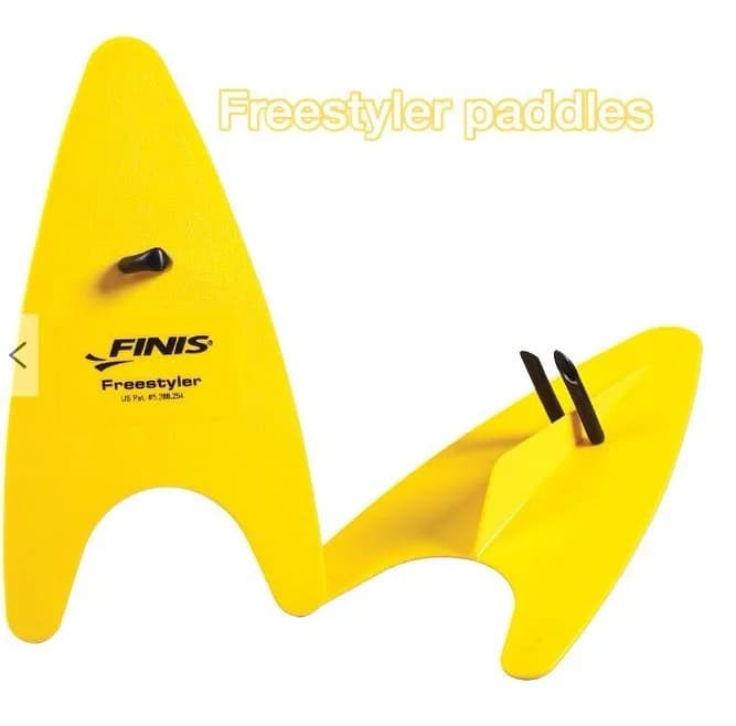 کفی دست Freestyler Paddles فینیس، رنگ زرد و مشکی، جنس پلاستیک، تختی، بنددار