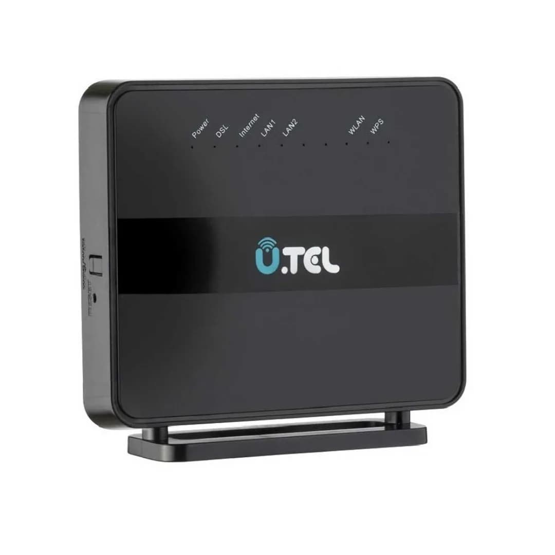مودم VDSL و ADSL یوتل U.TEL، رنگ مشکی، جنس پلاستیک، مودم رومیزی