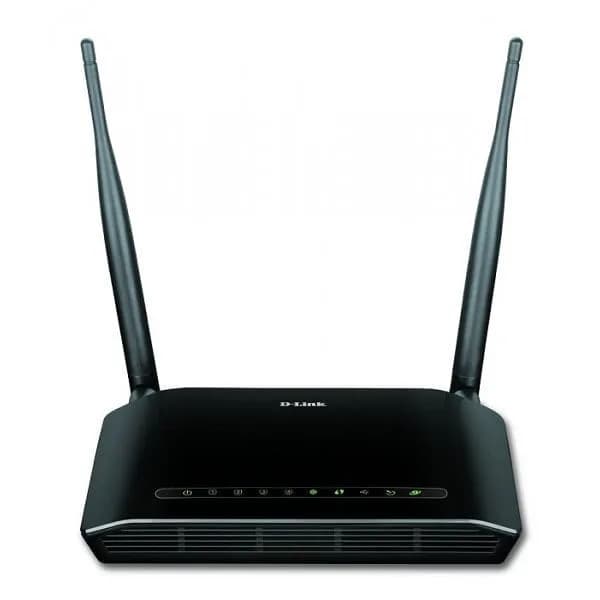 مودم روتر ADSL بیسیم DSL-2740U دیلینک، رنگ مشکی، جنس پلاستیک، دو آنتن