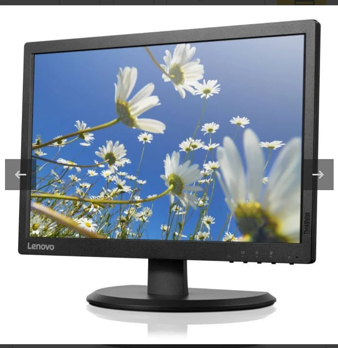 مانیتور لنوو ۱۹.۵ اینچ LI2054A، رنگ مشکی، جنس پلاستیک و شیشه، تخت