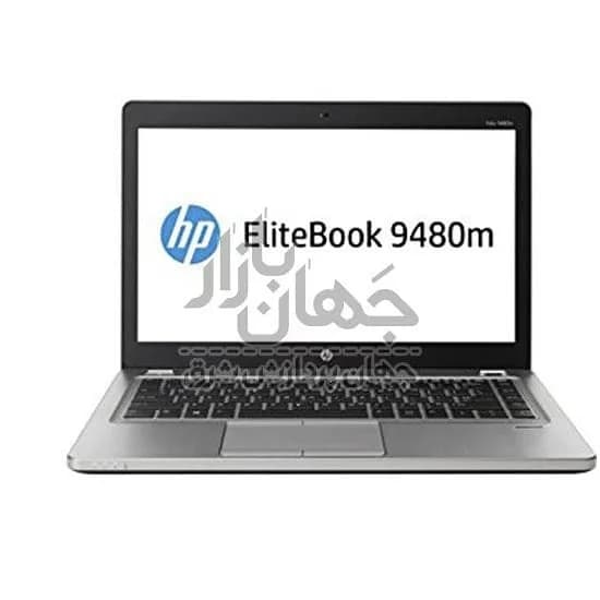 لپتاپ استوک اچ پی ۱۴ اینچ 9480 HP، رنگ نقرهای و مشکی