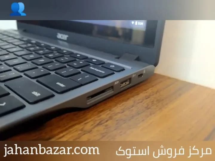 لپتاپ ایسر C720 استوک، رنگ خاکستری تیره، جنس پلاستیک و فلز، لپتاپ ۱۴ اینچ
