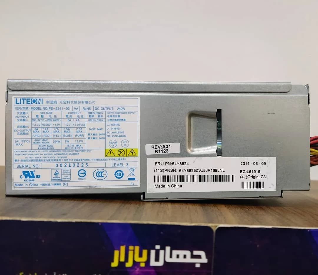 پاور مینی کیس لایتون ۲۴۰ وات، رنگ نقرهای، جنس فلز، منبع تغذیه