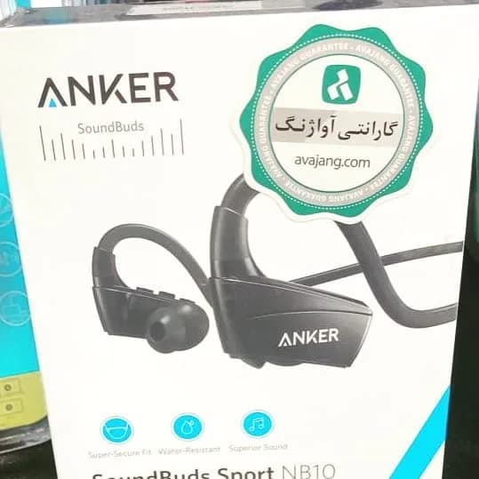 هندزفری بلوتوث انکر NB10 Anker، رنگ مشکی، جنس پلاستیک، قلابدار، باسیم