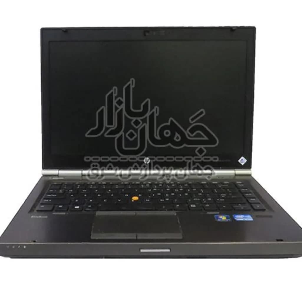 لپتاپ اچ پی 8470w core i5 HP، رنگ خاکستری، جنس پلاستیک، صفحه نمایش ۱۴ اینچ، کیبورد صنعتی