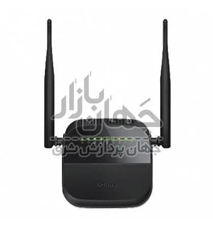 مودم دی لینک DSL-124 D-Link، رنگ مشکی، جنس پلاستیک، رومیزی دو آنتن
